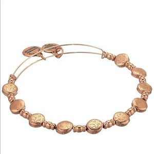 Alex and Ani Coin Metal Bangle Bracelet-Rose Gold